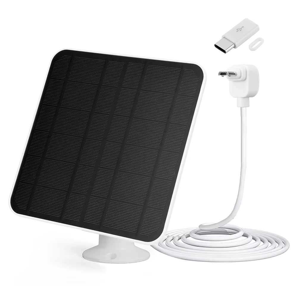 4W/6W Solar Panel Camera Charger 360°Adjustable Wall Mount Camera Solar Panel for Arlo Essential Spotlight/Xl Spotlight Camera