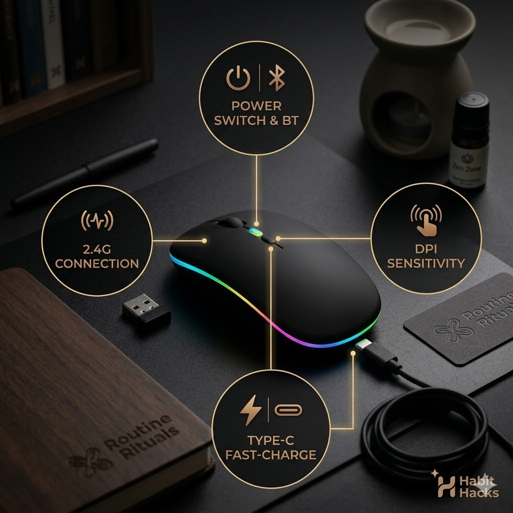 The "Magic Flow" Habit — Infinite Dual-Mode Mouse