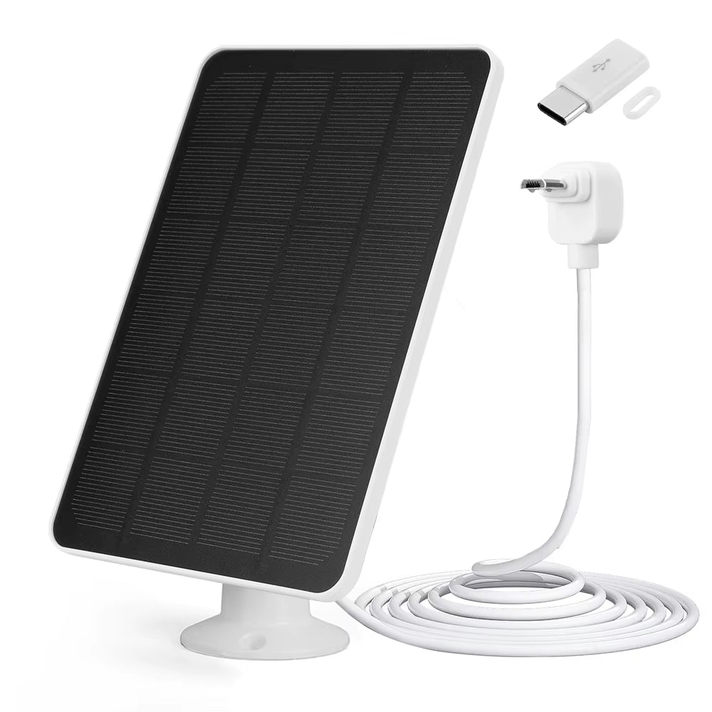 4W/6W Solar Panel Camera Charger 360°Adjustable Wall Mount Camera Solar Panel for Arlo Essential Spotlight/Xl Spotlight Camera